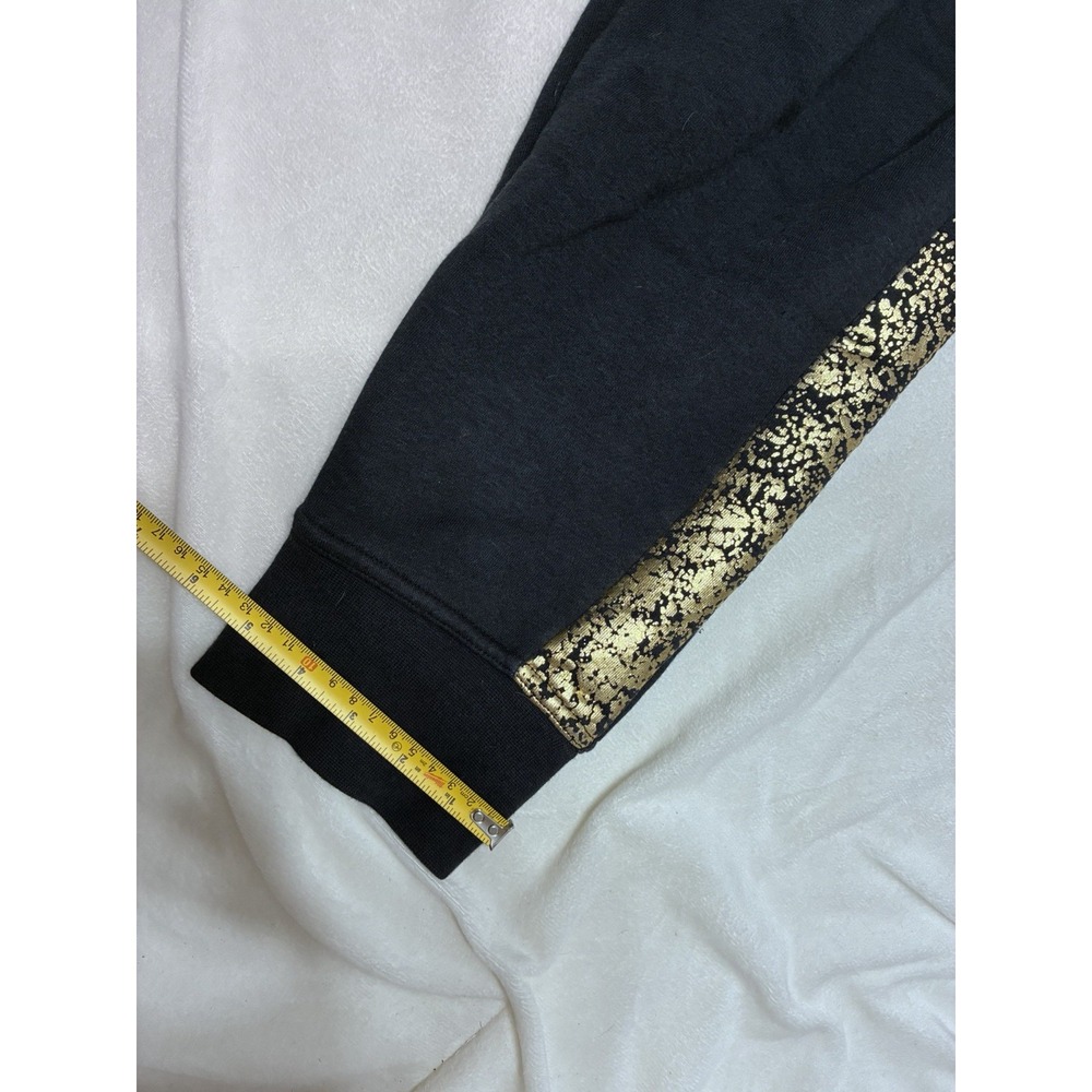 Nike Black Rose Gold Metallic Splatter Joggers Womens Medium Activewear Pants - Picture 9 of 14